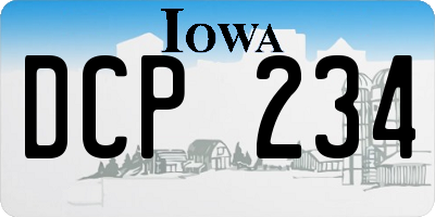 IA license plate DCP234