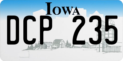 IA license plate DCP235