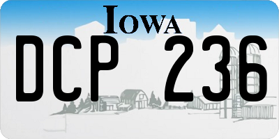 IA license plate DCP236