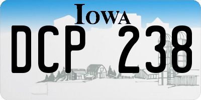 IA license plate DCP238