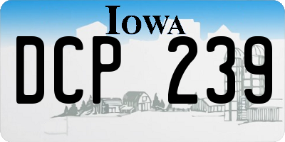 IA license plate DCP239