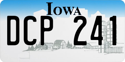 IA license plate DCP241