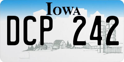 IA license plate DCP242