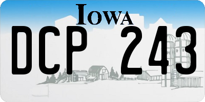 IA license plate DCP243