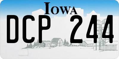 IA license plate DCP244