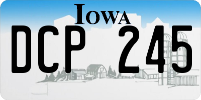 IA license plate DCP245