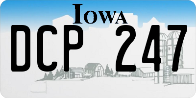 IA license plate DCP247