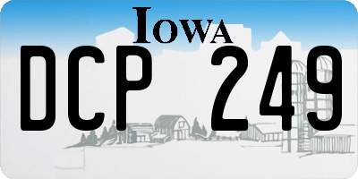 IA license plate DCP249