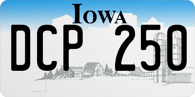 IA license plate DCP250