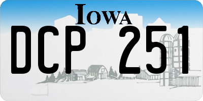 IA license plate DCP251