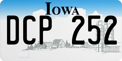 IA license plate DCP252