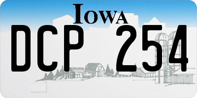 IA license plate DCP254