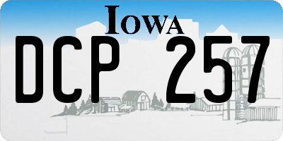 IA license plate DCP257