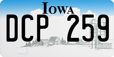 IA license plate DCP259