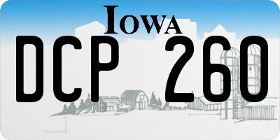 IA license plate DCP260