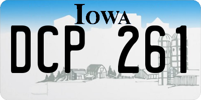 IA license plate DCP261