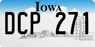 IA license plate DCP271