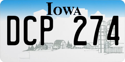 IA license plate DCP274