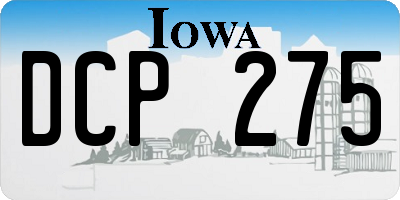 IA license plate DCP275