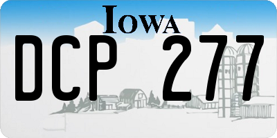 IA license plate DCP277