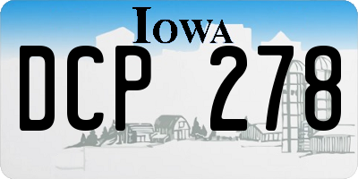 IA license plate DCP278