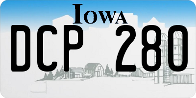 IA license plate DCP280