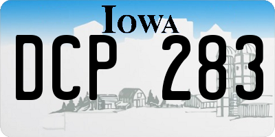 IA license plate DCP283