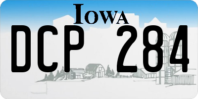 IA license plate DCP284