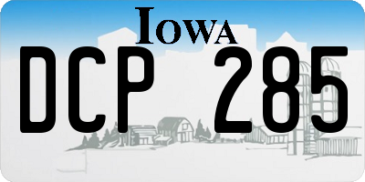 IA license plate DCP285