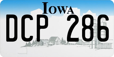 IA license plate DCP286