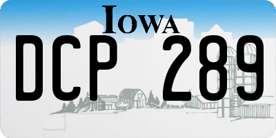 IA license plate DCP289