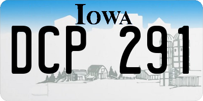 IA license plate DCP291