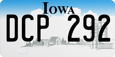 IA license plate DCP292