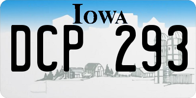 IA license plate DCP293
