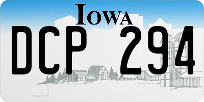 IA license plate DCP294