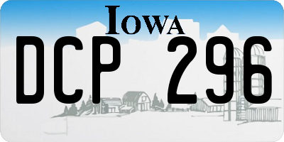 IA license plate DCP296