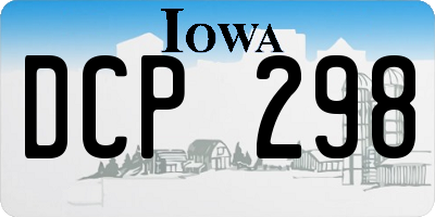 IA license plate DCP298