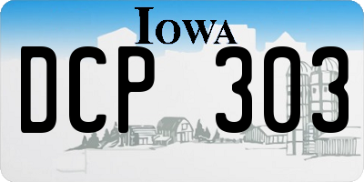 IA license plate DCP303