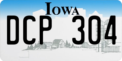 IA license plate DCP304