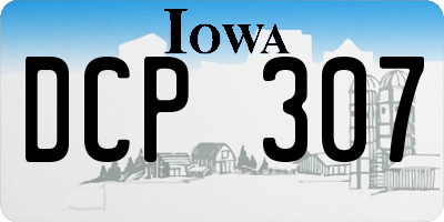 IA license plate DCP307