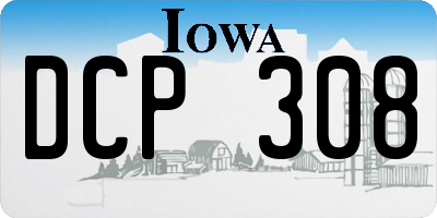 IA license plate DCP308