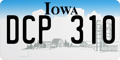 IA license plate DCP310