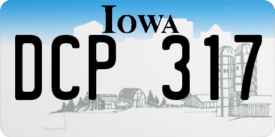 IA license plate DCP317