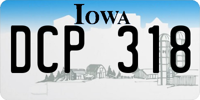 IA license plate DCP318