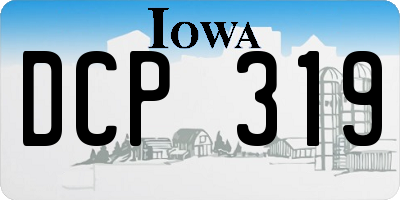 IA license plate DCP319