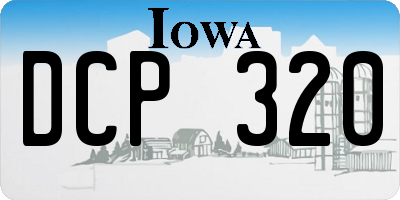 IA license plate DCP320