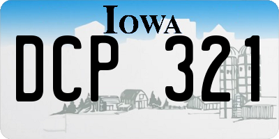 IA license plate DCP321