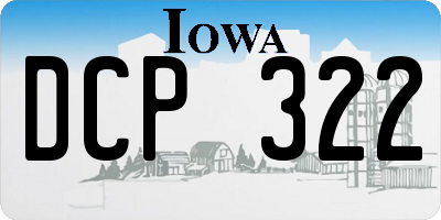 IA license plate DCP322