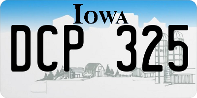 IA license plate DCP325