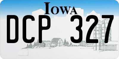 IA license plate DCP327